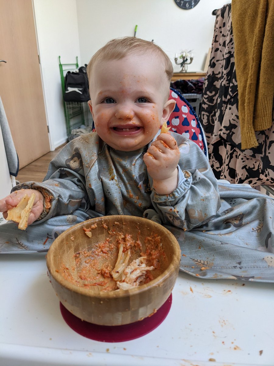 HBerant's tweet photo. I think someone enjoyed their dinner 😋 https://t.co/iYCaigtQji