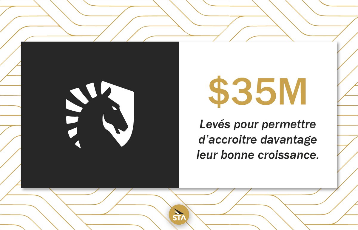 💰 <a href="/TeamLiquid/">Team Liquid</a> lève $35M !

La marque est désormais valorisée $415M après cette nouvelle levée de fonds. 
Elle permettra à l'équipe de consolider sa très belle croissance annuelle et saisir le momentum qu'une telle réussite leur apporte.

#STAKRN #esports #investissement