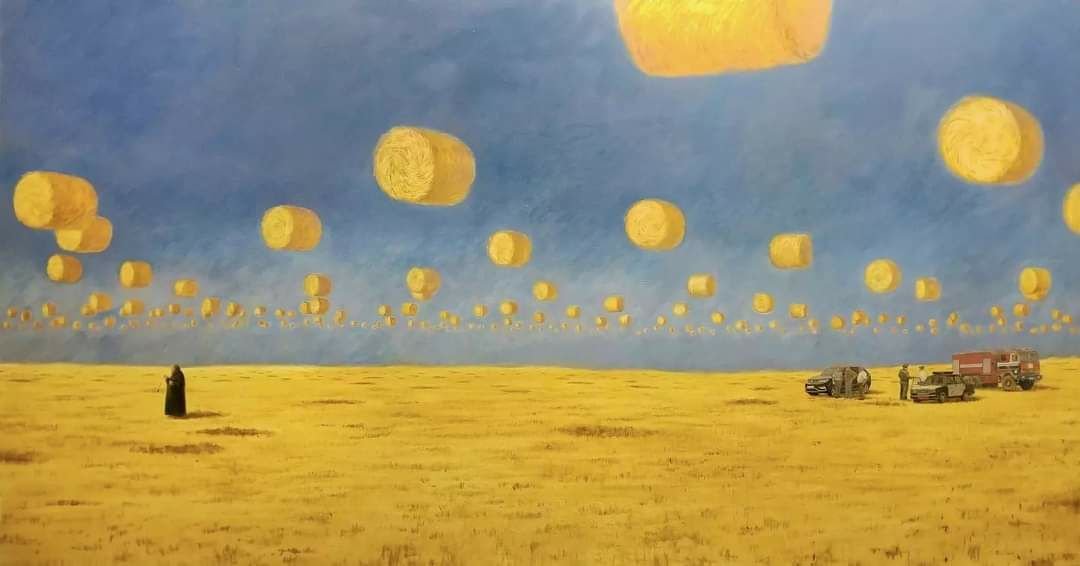 Belarus_Ukraine's tweet photo. This is the work by the #Belarusian artist Alexander Belsky. Together with some other works it was excluded from the Art-Minsk festival of contemporary art. The censors from the Ministry of Culture did not allow to show it. #BelaruswithUkraine #StandWithBelarus #StandWithUkraine https://t.co/G29QbcCGLL