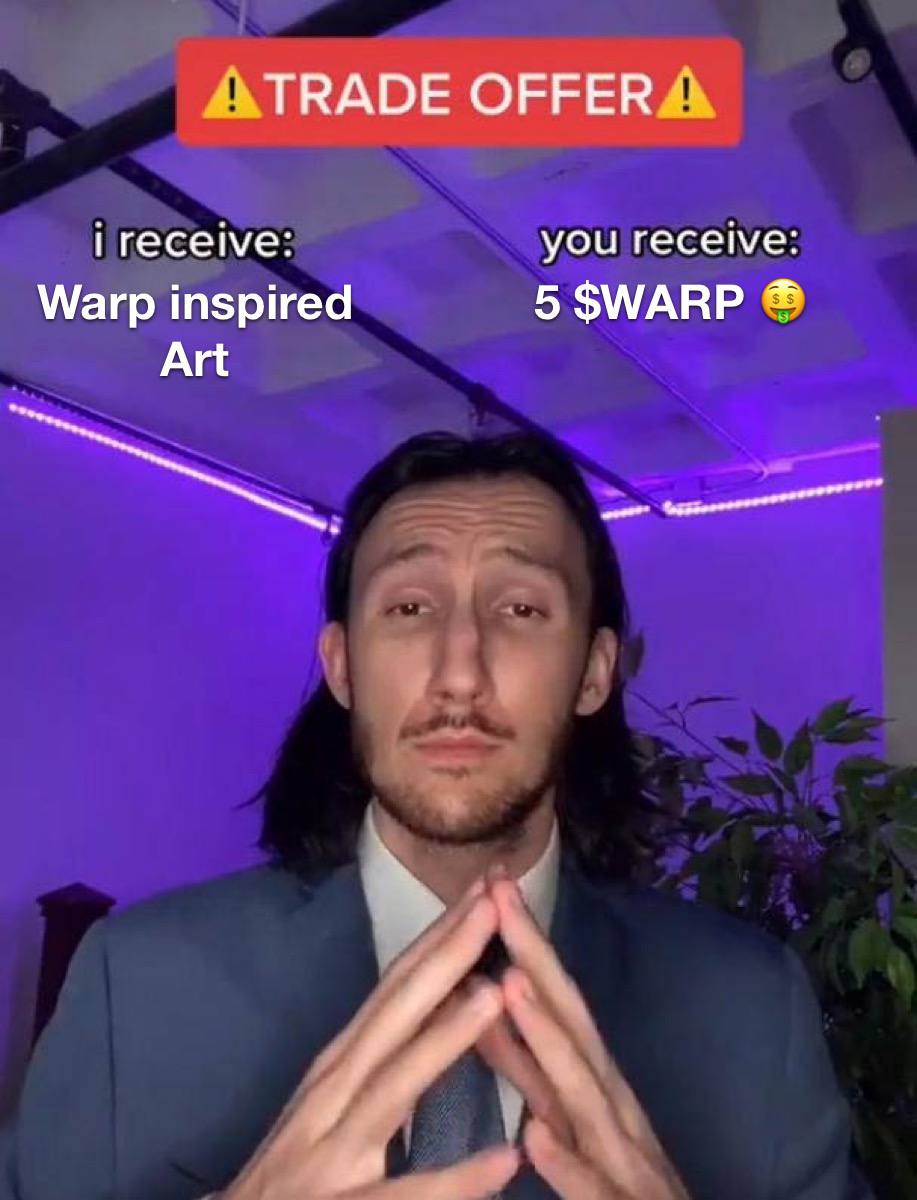 warpfinance's tweet photo. Last day of the contest, anon.
Go make the most of it! 😎
#WarpArt https://t.co/0D28EqvwGS