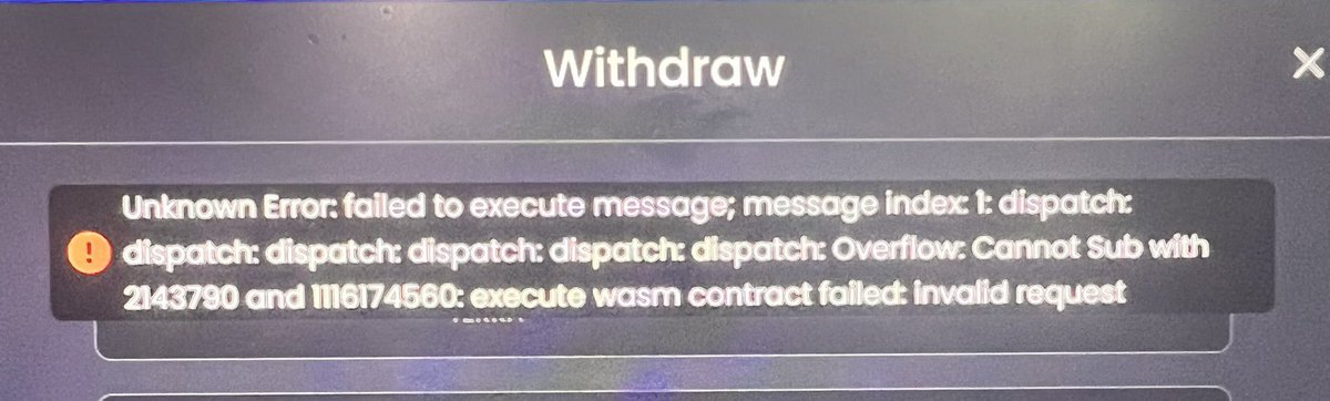 cuhowell's tweet photo. @ApertureFinance @mirror_protocol This is frustrating. It seems they are deliberately holding our funds https://t.co/jWJH0muSaz