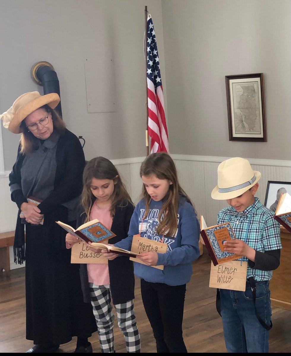 MPEA_D57's tweet photo. #MPEA would like to once again thank MPEA retirees Tobey Black and Julie Vowinkel For teaching our students at @lionspark_d57 and @fairview_d57 about the history of Mt. Prospect! Teaching is truly a lifelong career of supporting students and their communities! #MPEAproud https://t.co/NgBiIxjjj8