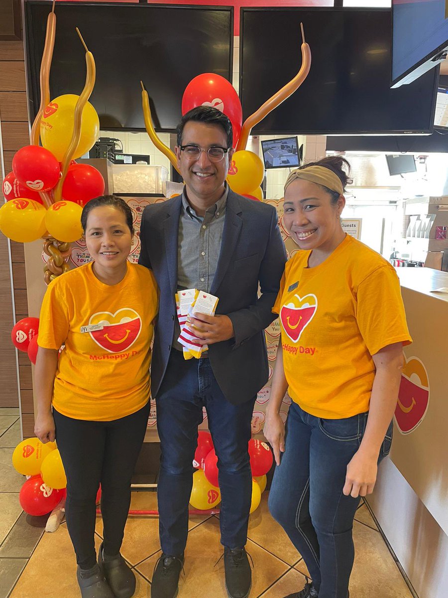 I’m a few stops in and arrived <a href="/StrathmoreMCD/">Strathmore McDonalds</a> and the very enterprising Janine (our GM) sold me these wonderful socks 🧦 at a very low price of 500 dollars each for @RMHCAlberta 

I shall cherish these socks and probably promote Janine…. 

#McHappyDay2022