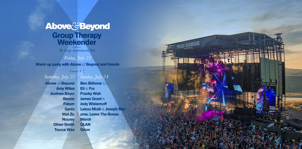 thegorgeamp's tweet photo. Check out these exciting additions the @aboveandbeyond Group Therapy Weekender!✨
→@FatumMusic, @LakouMizik, #JosephRay, @Noureymusic
→Thursday night camping passes are ON SALE NOW
→Flow State w/ Paavo & Elena
→ Artist Q&As/meet & greets
➕More
🎫https://t.co/Lq0N8Inzgt https://t.co/umrP6SRVro