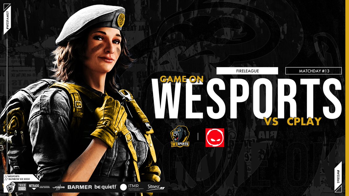 🔥@FireLeagueDE | #R6S 🔥

Starting soon... Matchday #13

⚔️ <a href="/CPLAYgg/">CPLAY</a> 
 ⏱ 20.20 Uhr 
 🔶LIVE auf twitch.tv/fearnixxgaming mit <a href="/ZnipeExoTiC/">ZnipeExoTiC</a> &amp; <a href="/HeinzDaarion/">Heinz</a> 🔶

Wir freuen uns auf die Rückrunde!

WeSTeam:
<a href="/The__Prof/">TheProfessor</a> 
<a href="/MOuwner/">Marcel 'ouwner' M.</a>
<a href="/Viiroxx/">Viirox</a>
<a href="/ArceusR6/">Arceus</a>
@AnomST_ 

#WeSHYPE #WeSP0WER