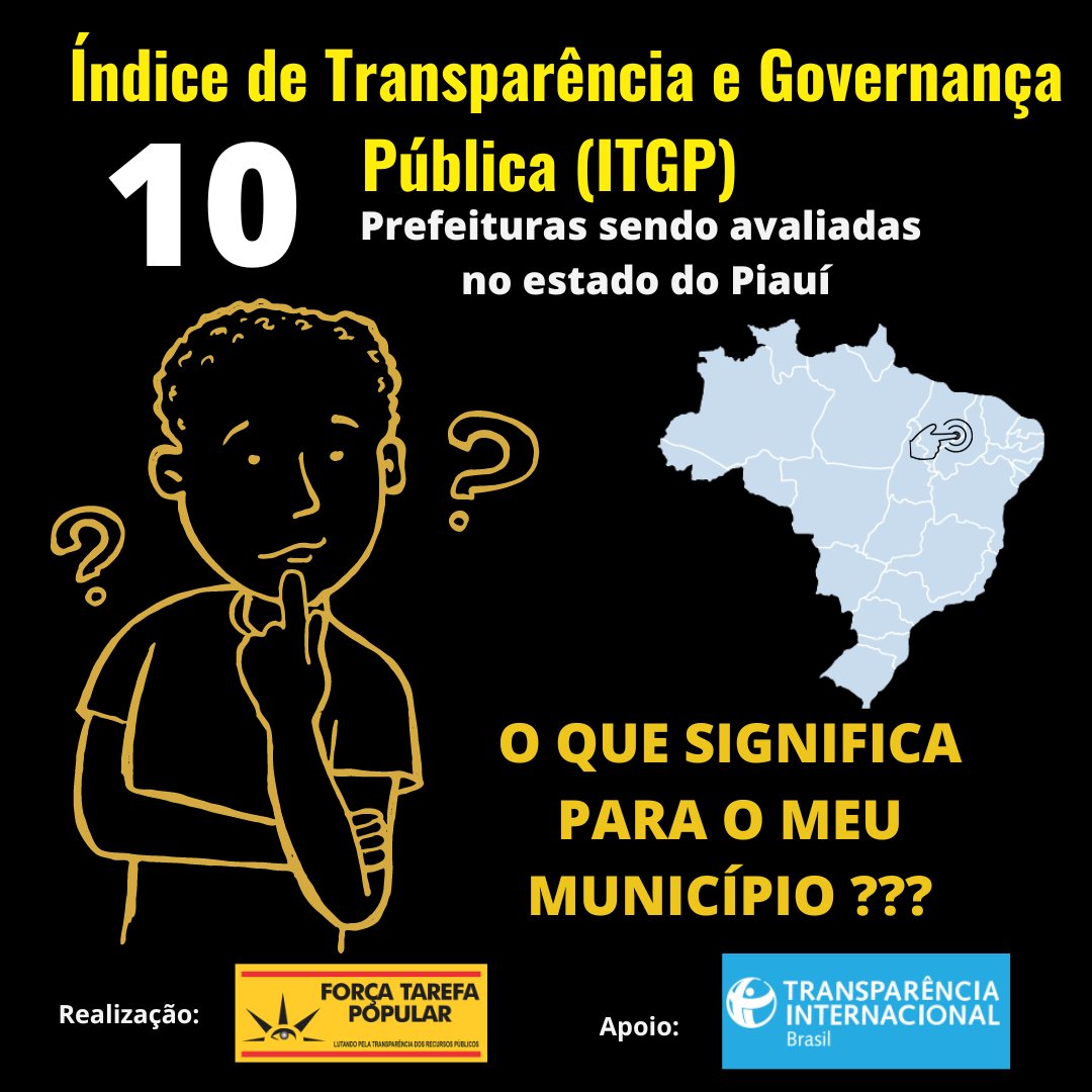 TvVenceremos's tweet photo. Você tem dúvidas sobre o "Índice de Transparência e Governança Pública (ITGP) ?????
Da Assessoria de Comunicação da FTP-PI Socorro Silva. @TI_InterBr https://t.co/QCoN6hKJEi