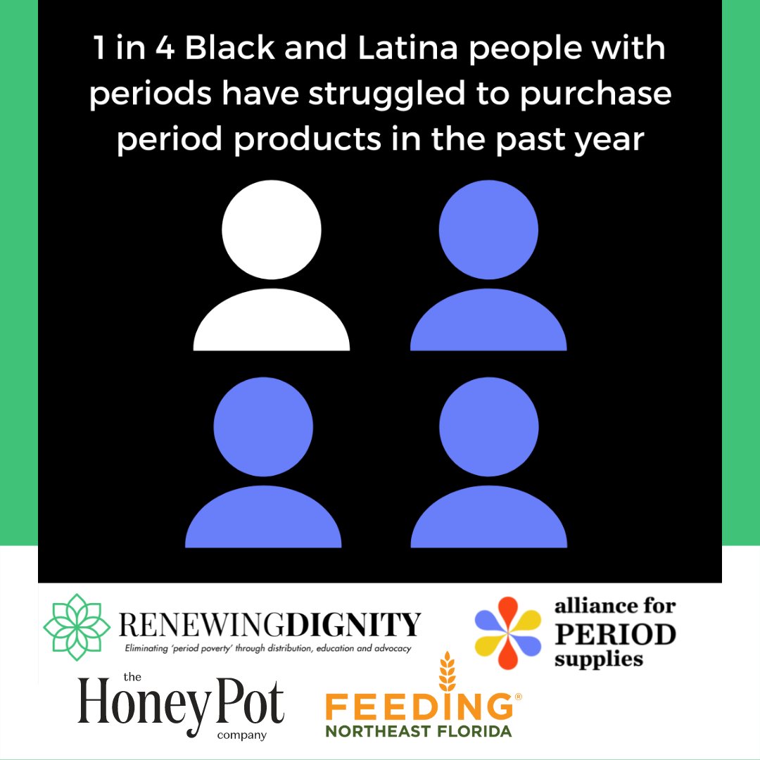 We’re partnering with @renewingdignity as a host for a period product drive during Period Poverty Awareness Week!
Visit us at the WJCT Building - 100 Festival Park Ave., 32202 on May 25th from 11 am - 2 pm
#periodpoverty #PPAW  #periodadvocacy
@FeedingNEFL @thehoneypotcomp
