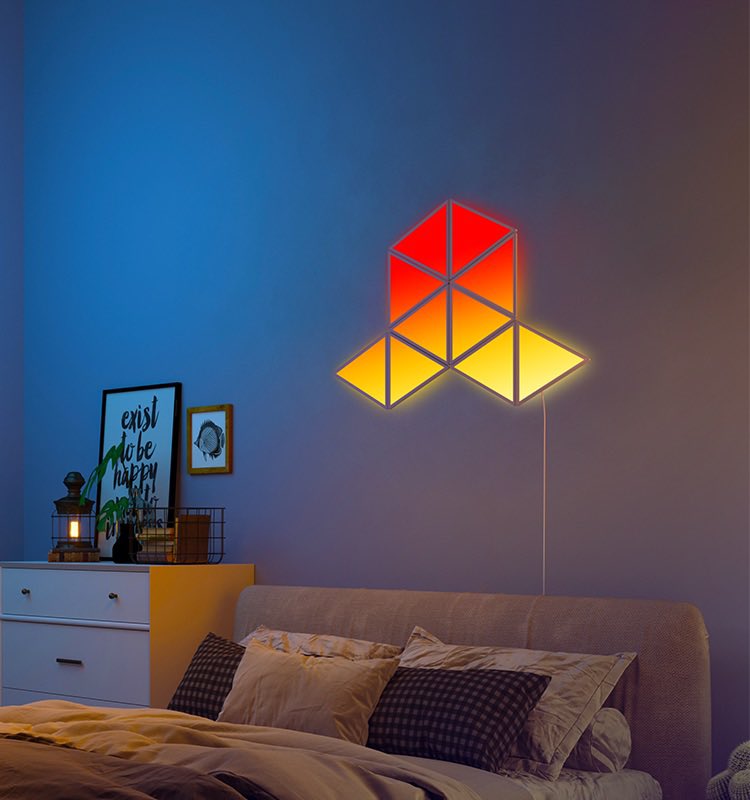 GoveeOfficial's tweet photo. A new way to Shape Your Reality - Govee Glide Tri
โ
Same flowing Govee RGBIC multi-color effects
โ
Same integrated wall corner mounting options
โ
Same sync ability with your content-reactive TV/PC lights
โ
Out now (and for $50 off). Link in bio. #GoveeGlideTri #GoveeRGBIC https://t.co/FgAoP0ETzT