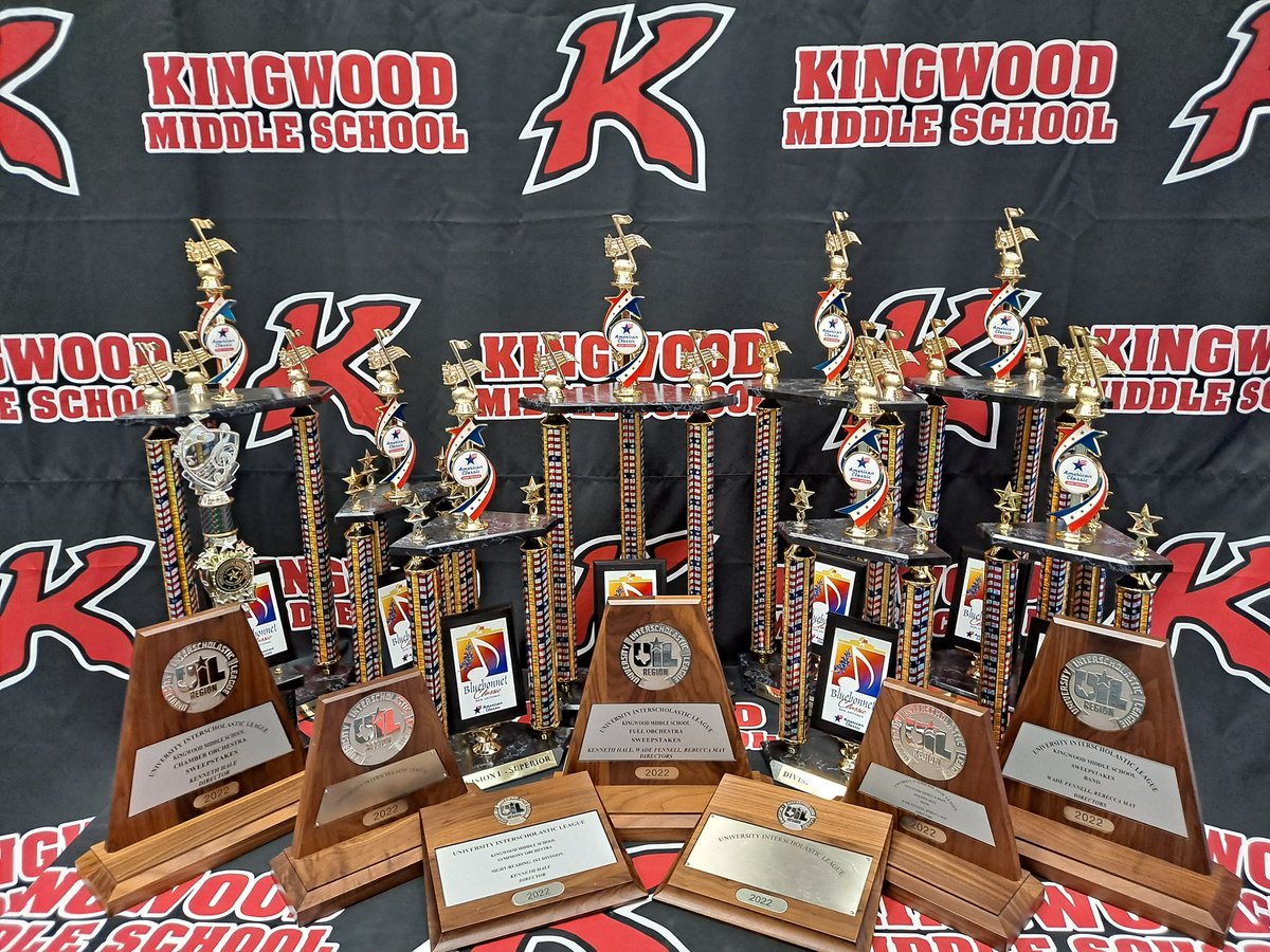 So much #KMSCougarPride for all our @HumbleISD_KMS Orchestra, @band_kms, and @KingwoodMSChoir students achieving great things this year! Can't wait for next year! #Winners #Excellence #KeepGoing #PracticeMakesPermanent #growthmindset