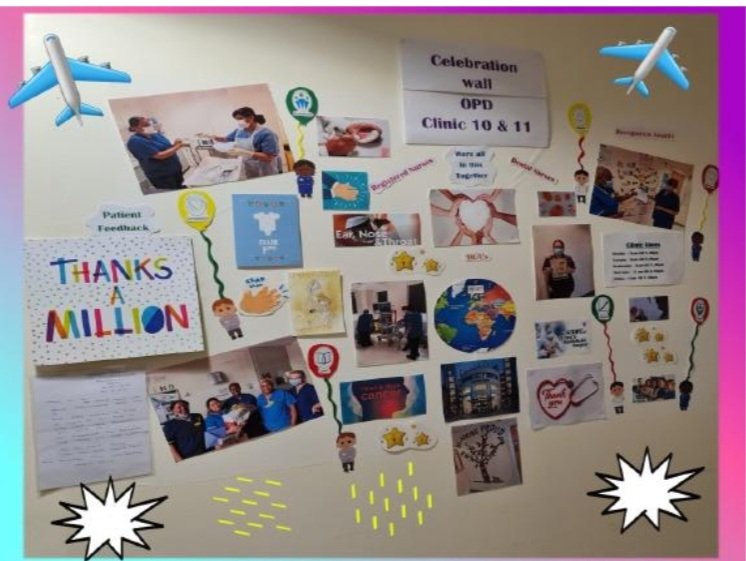 pretewaa's tweet photo. Clinic 10&amp;11 getting ready to celebrate international nurses day tomorrow with our celebration wall @JoanGoodbody https://t.co/CQ1r1oyMTw