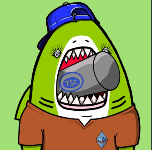 TheTraders_Shop's tweet photo. @moneymacc Oh yes! 
#NewProfilePic OG back to my third #NFT buy, my first two #nfts were @RealSharkCove too, this Eth T shark was lucky number 3, and is my favorite shark! 

I'm trader and eth ch"art"ist, and I love green! It's a match made in heaven! 
#WeAteTheFloor #CoveLife #OneCove #TSC https://t.co/i7Af7gfu5U
