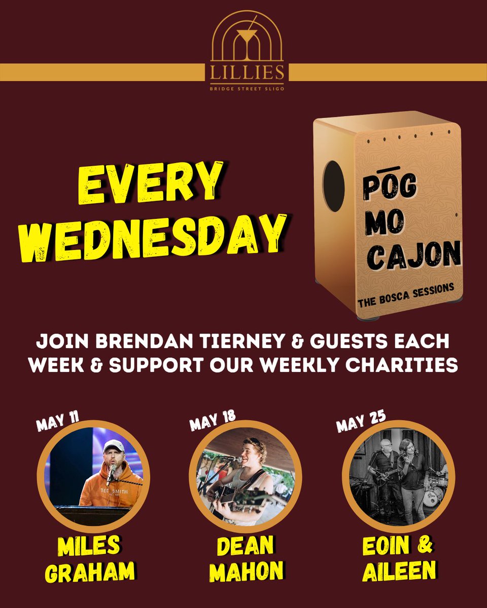 Brendan Tierney (@bennytierney) on Twitter photo For the next 3 Wednesdays at <a href="/Lilliessligo/">Lillies sligo</a> , we'll be collecting for local lady Claire Carpenter, who suffered a stroke recently. A GoFundMe has been set up to help her recovery.
Tonight it's <a href="/IAM_MILESGRAHAM/">Miles Graham</a> guesting. Can't wait.....
#sligo For the next 3 Wednesdays at <a href="/Lilliessligo/">Lillies sligo</a> , we'll be collecting for local lady Claire Carpenter, who suffered a stroke recently. A GoFundMe has been set up to help her recovery.
Tonight it's <a href="/IAM_MILESGRAHAM/">Miles Graham</a> guesting. Can't wait.....
#sligo