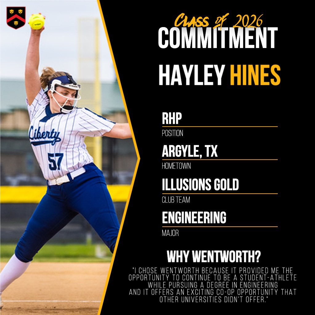 witsoftball's tweet photo. 🚨COMMITMENT ALERT🚨 Introducing the Class of 2026 - Join us in welcoming, Hayley Hines to our Family!#FamilyFirst #witcommit https://t.co/9YqrxP2cmF