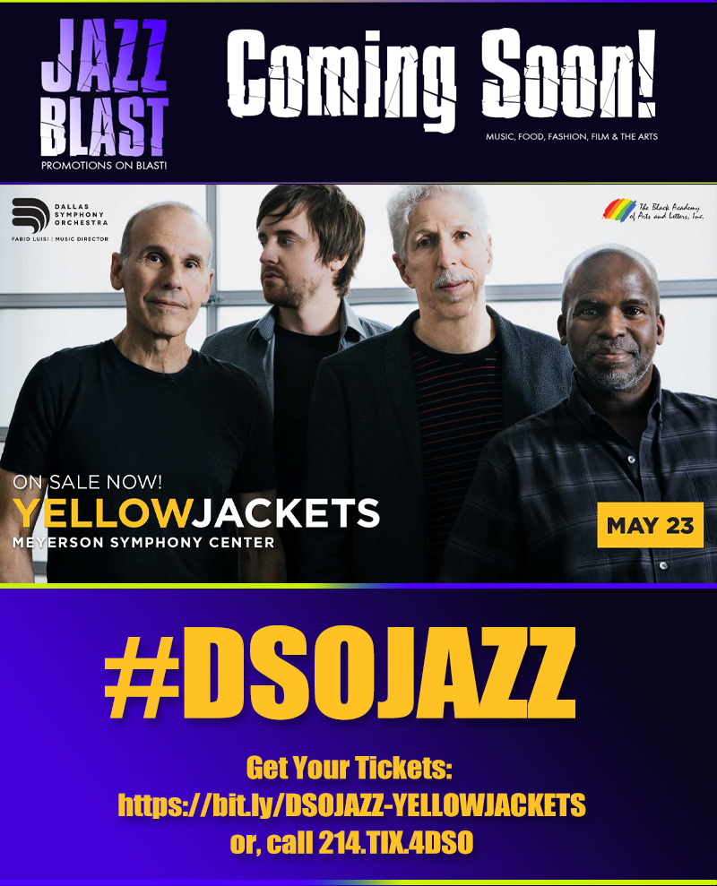 BCSupperClub's tweet photo. #JazzBlast | Concert Alert: one of the great shows of this spring is coming up. Don’t miss @Yellowjackets @DallasSymphony Meyerson Center May 23rd. Get your tickets while they last at https://t.co/Rt6DIs0mqh

#UptownJazzDallas #DallasEvents #DallasNightlife https://t.co/U0Uv3Dj1dy