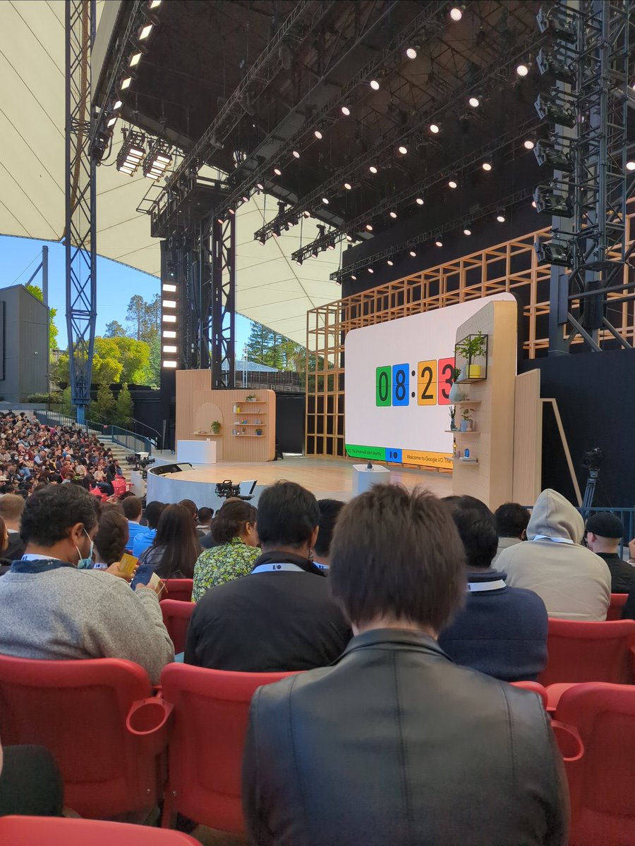 Gearing up for the keynote #GoogleIO