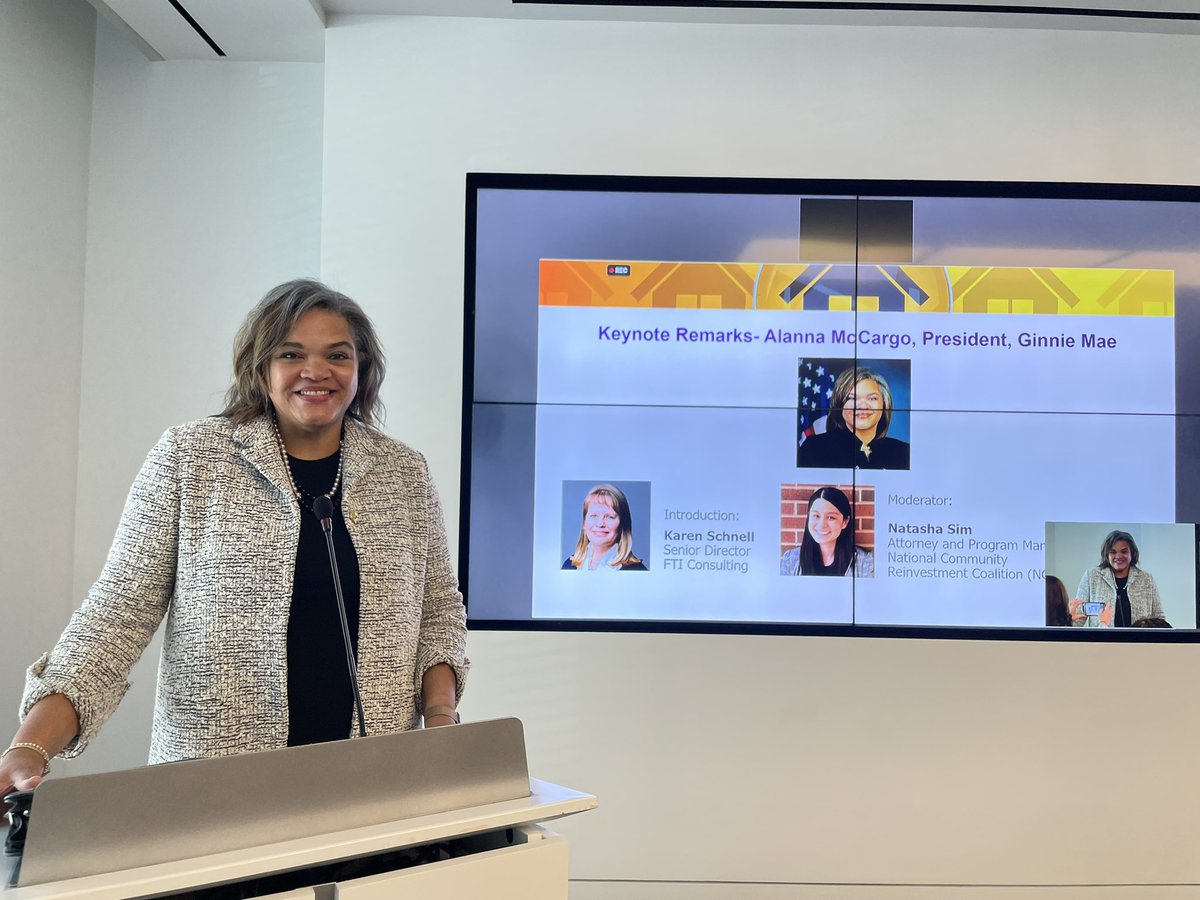 Grateful to hear from <a href="/GinnieMaeGov/">Ginnie Mae</a> at <a href="/WHF_DC/">WHF_DC</a> Symposium. Great work being done to close the homeownership gap.