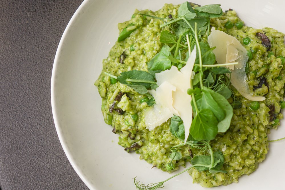 SCKBuckhead's tweet photo. New spring menu items now available at South City Kitchen Buckhead! Risotto, but make it spring: asparagus, cremini mushrooms &amp; herbed pea butter topped with pecorino Romano cheese 🧀💥

Reservations here: https://t.co/oOLmMgzpRE https://t.co/qzUNY1w1qF