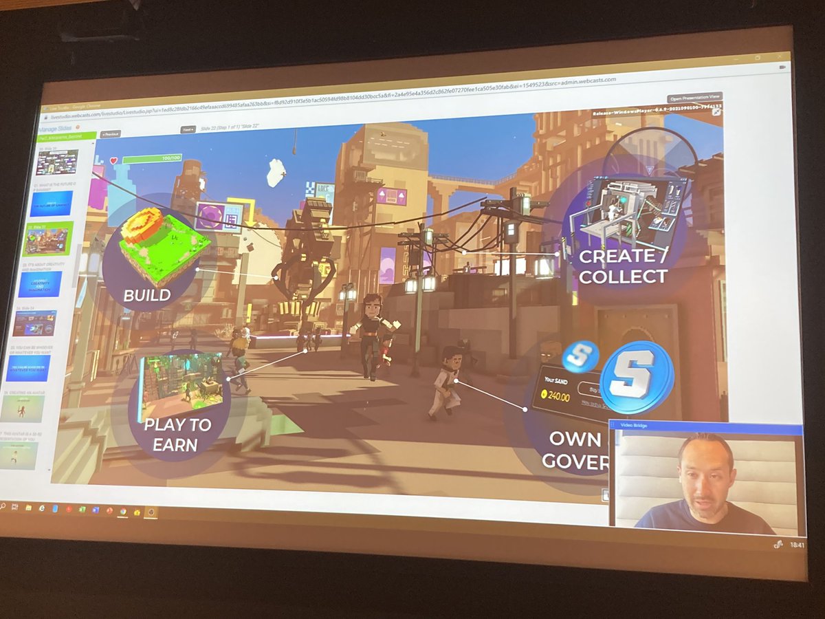 Sorianolux's tweet photo. Présentation chez PWC Luxembourg de Sébastien Borget co-fondateur du Metaverse @TheSandbox. https://t.co/mOEodBP2fl