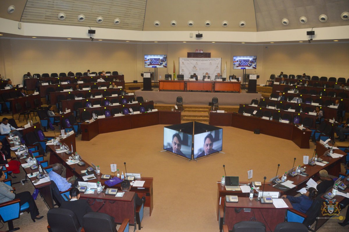 CPA_Secretariat's tweet photo. What does the digital future look like for Parliaments?

That's one of the questions Members of @ParliamentGY are answering today at our seminar for Parliamentarians.

Let us know how your Parliament is using technology to prepare for the future 👇 https://t.co/5Vddvrux08