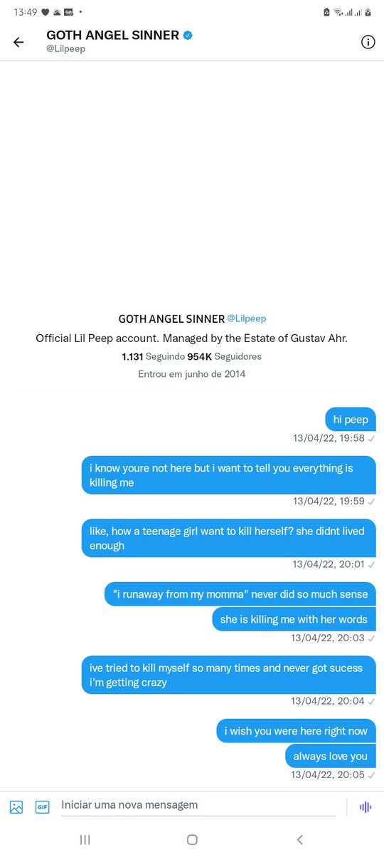 darksafes's tweet photo. lil peep me responde https://t.co/gQH5P1GFHR
