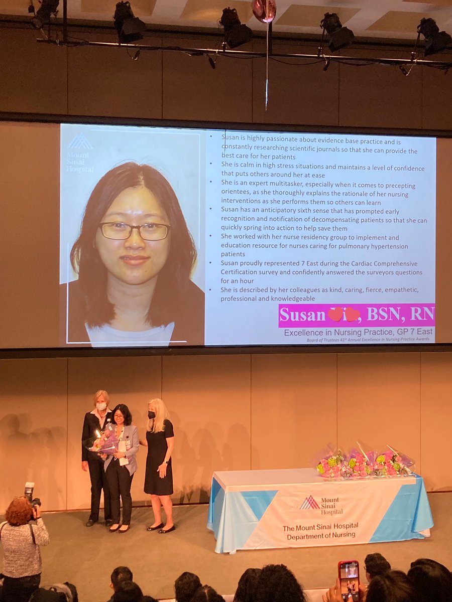 Beaming with pride for our colleague Susan as she receives a #NursingExcellenceAward! Congratulations on this well deserved #recognition 🎉 <a href="/BethOliverVP/">Beth Oliver</a> <a href="/MountSinaiNurse/">Mount Sinai Nurse</a> <a href="/anccofficial/">ANCC</a>