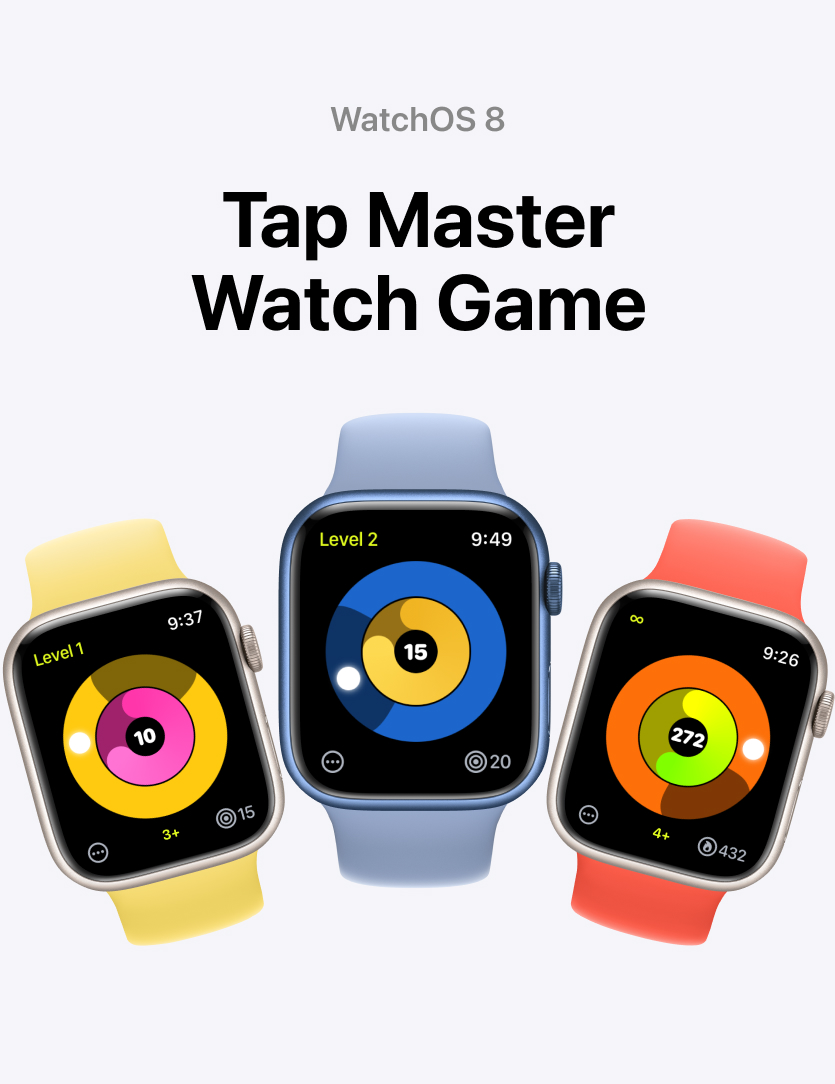 atacodes's tweet photo. Hello! I’ve just launched one of the most addictive games to watchOS! 🤩

🏆 Do you have what it takes to be a Tap Master?
🎯 Tap at the right time, close rings &amp; reach the target score!
🔥 Leveled and endless game modes!

Tap Master (@TapMasterApp) 🔁 ❤️

https://t.co/acn9j8h4wW https://t.co/XPMe1AGweG