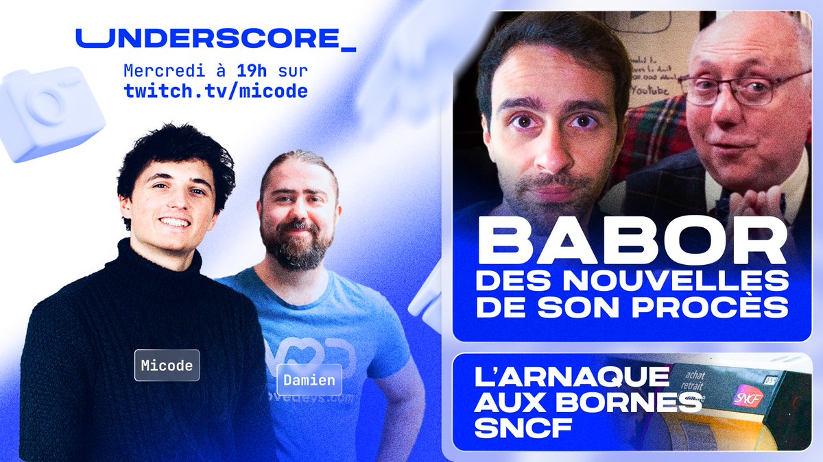 Oclock_io's tweet image. Dans quelques minutes (19h), ne ratez pas l'excellent talk @UnderscoreTalk sur Twitch, présenté par @Micode.
Au-delà d'être un super rendez-vous pour les fans de tech, il se pourrait peut-être bien que l'école O'clock ait sponsorisé l'émission 👀
twitch.tv/micode