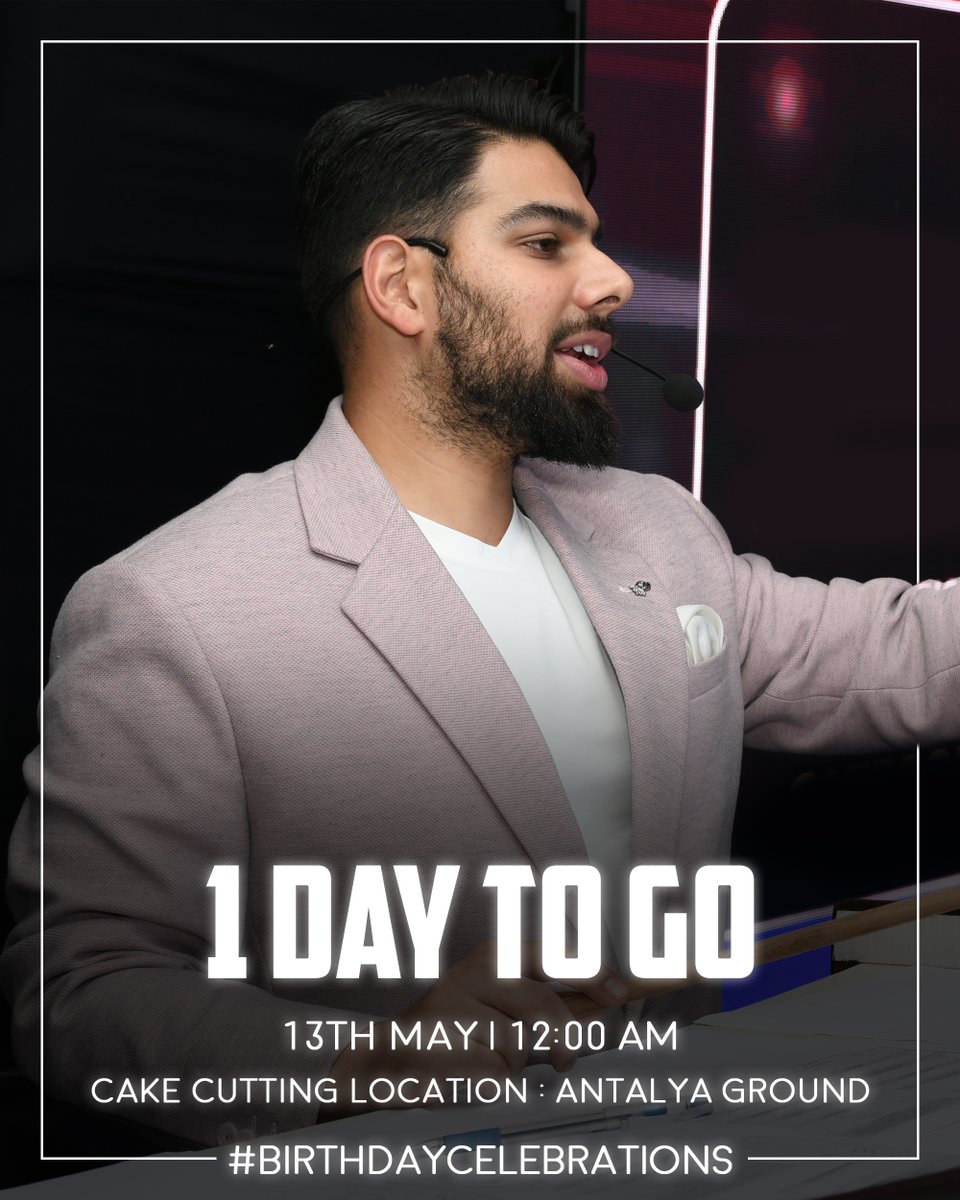 Samir1497's tweet photo. The days seem faster and the hour keeps rolling, One day to go for the celebrations.
- Samir A Khan 

#birthdayCountdown #1daytogo #birthdaybash #brithdaycelebrations #samirkhan https://t.co/aDCAwVNCx9