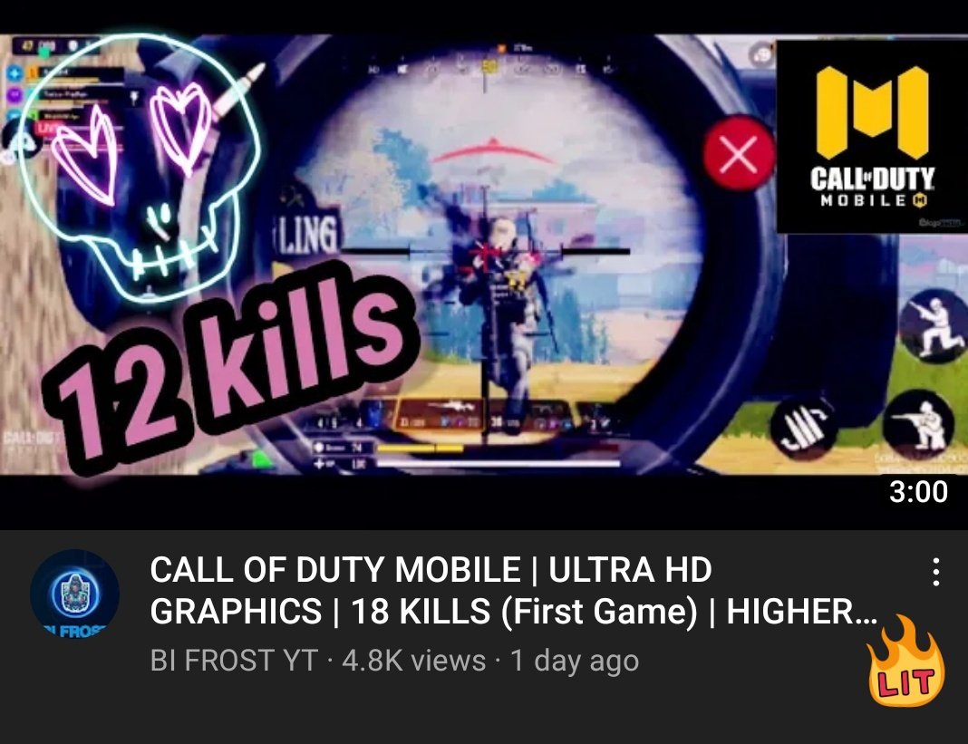 locus_stella's tweet photo. New YouTube video Out getting 4K+ views (COD MOBILE ULTRA HD GRAPHICS GAMEPLAY) 🔥 https://t.co/V7SgRbBiIK