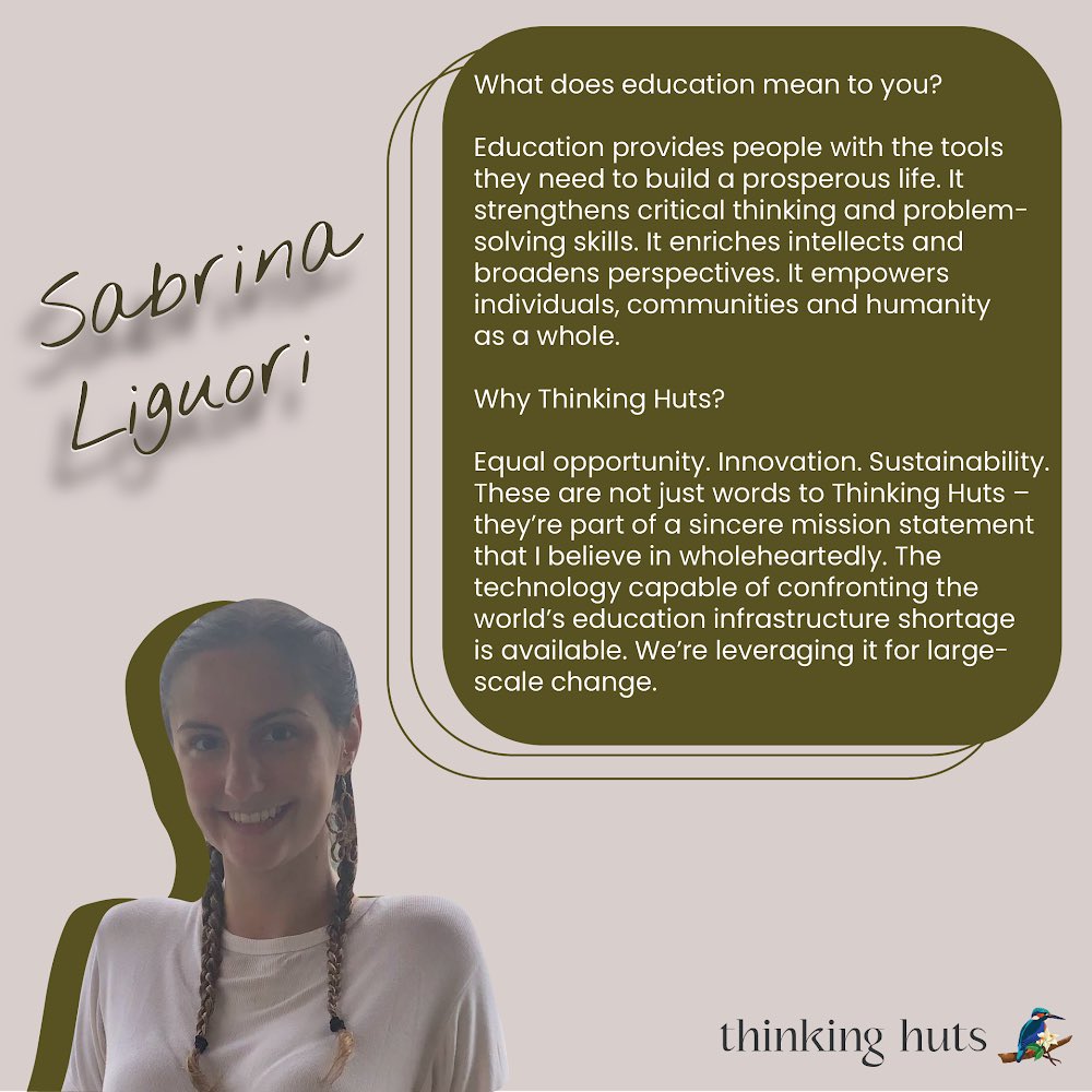 ThinkingHuts's tweet photo. Our marketing managers Caitlin &amp; Sabrina share what education means to them and why they choose to volunteer for Thinking Huts.

Want to get involved? Check out our website and learn how you can support our mission to increase global education access.

https://t.co/pkJnYFztxt https://t.co/6pjfmREekd