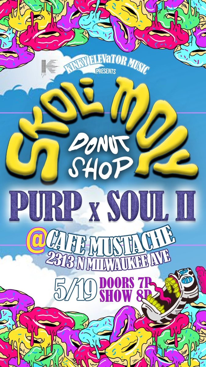 OfficialLamonae's tweet photo. Wassup Gang!! I got a show 5/19 @djskoli “Skoli Moly Donut Shop”  pull up to Cafe Mustache 2313 N Milwaukee Ave!! Its about to be lit so beat me there!! Must show proof of vaccine for entry as well !! #Lamonae #DJSkoli #skolimolydonutshop #CafeMustache https://t.co/cCpTlnSpPd