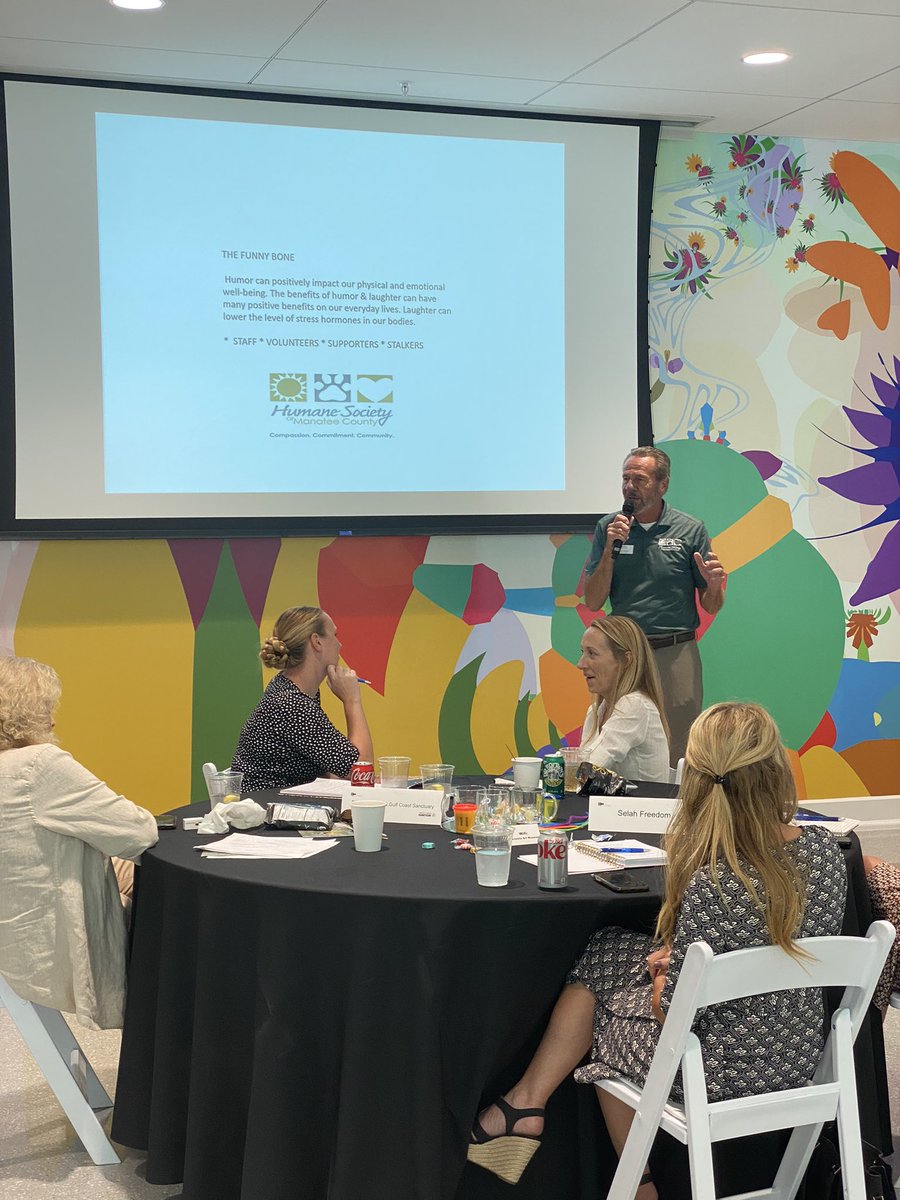 MichaelJZim's tweet photo. Rick Yocum with @HumaneManatee teaching us the power of humor to strengthen the work of people, organizations and communities.
@ThePattersonFdn @Margin_Mission
#TPFMarginMission #EarnedIncome #ThriveandDine https://t.co/mc7jLbCsvS