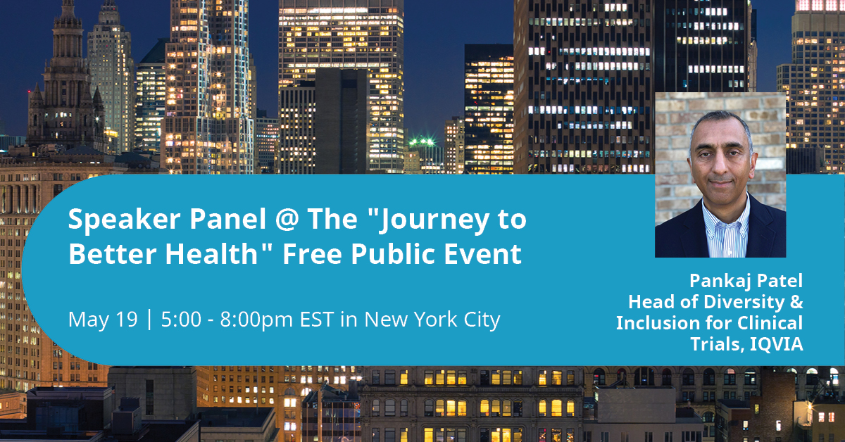 IQVIA_global's tweet photo. Join us from 5 - 8pm in NYC for a free public health fair as part of CISCRP's #AWAREforAll initiative & hear from IQVIA's Pankaj Patel at the 6:30pm speaker panel: https://t.co/n0eJC43Iwy https://t.co/HH7ZWV4hPW