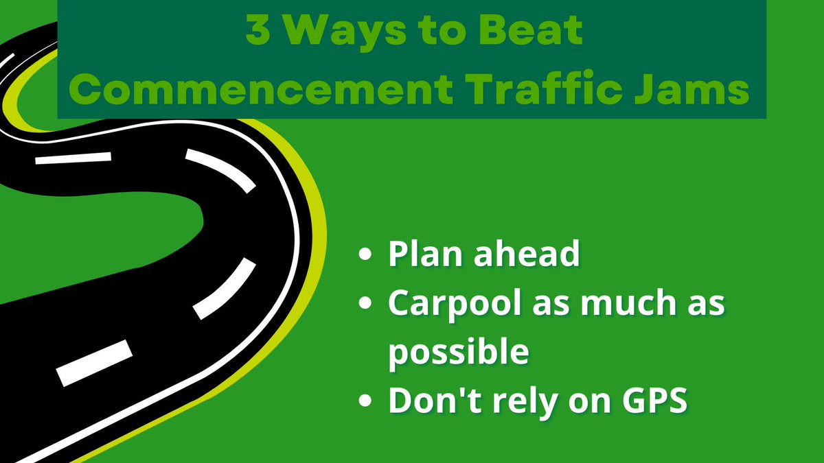 UNTsocial's tweet photo. We don’t like traffic either, so here are a few ways to avoid it during commencement! More: https://t.co/maTGOqGbnM https://t.co/n98mhFJ1ZT