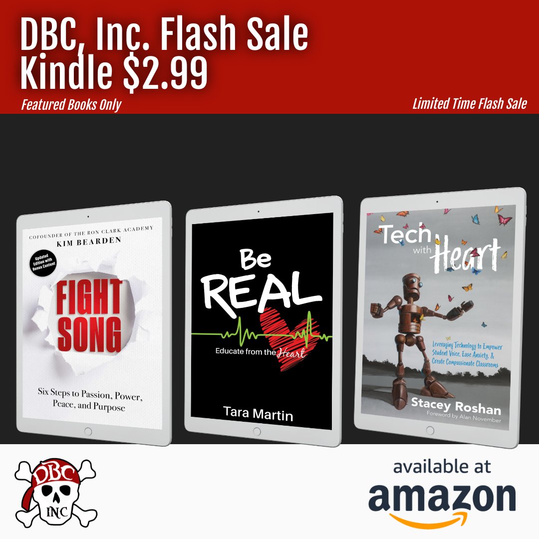 dbc_inc's tweet photo. Limited time offer $2.99 Kindle Books!

#TechWithHeart by Stacey Roshan 
https://t.co/iGgCIccW77

#REALedu by @TaraMartinEDU
https://t.co/sPCb0dpLXp

#FightSongBook by @kimbearden
https://t.co/X2jHLsTpwn 

@buddyxo @burgessdave #dbcincbooks @burgess_shelley https://t.co/wJI1UdZIOj