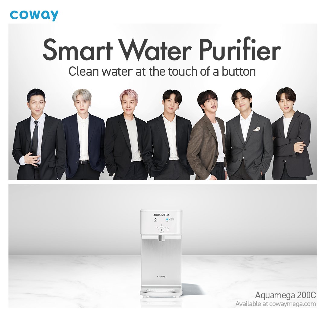 cowaymega's tweet photo. The Aquamega 200C aims to bring clean, cool water directly into your cup. 
Start preparing for summer with an Aquamega of your own! 🤍💙💜
#COWAY #Cowaymega #Aquamega #CowayBTS #BTS #Water #StayHydrated #Health https://t.co/QMY3j4k8OX