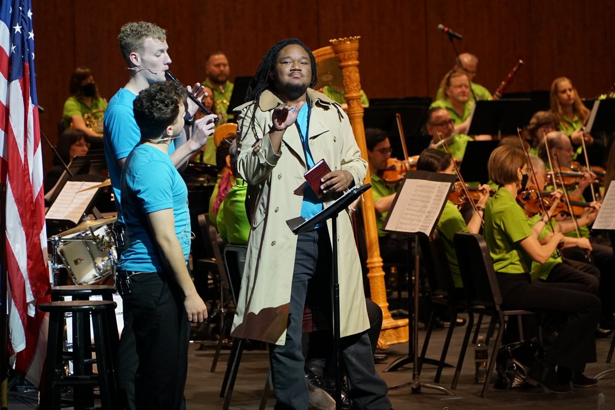 OwassoSchools's tweet photo. Elementary students across the district participated in the Link Up Concert today at @OHS_Rams! This is a chance for students to sing, play the recorder and even dance along with the @TulsaSymphony. We are so happy to host this event once again! #RamPride https://t.co/ESeVAdfqnS