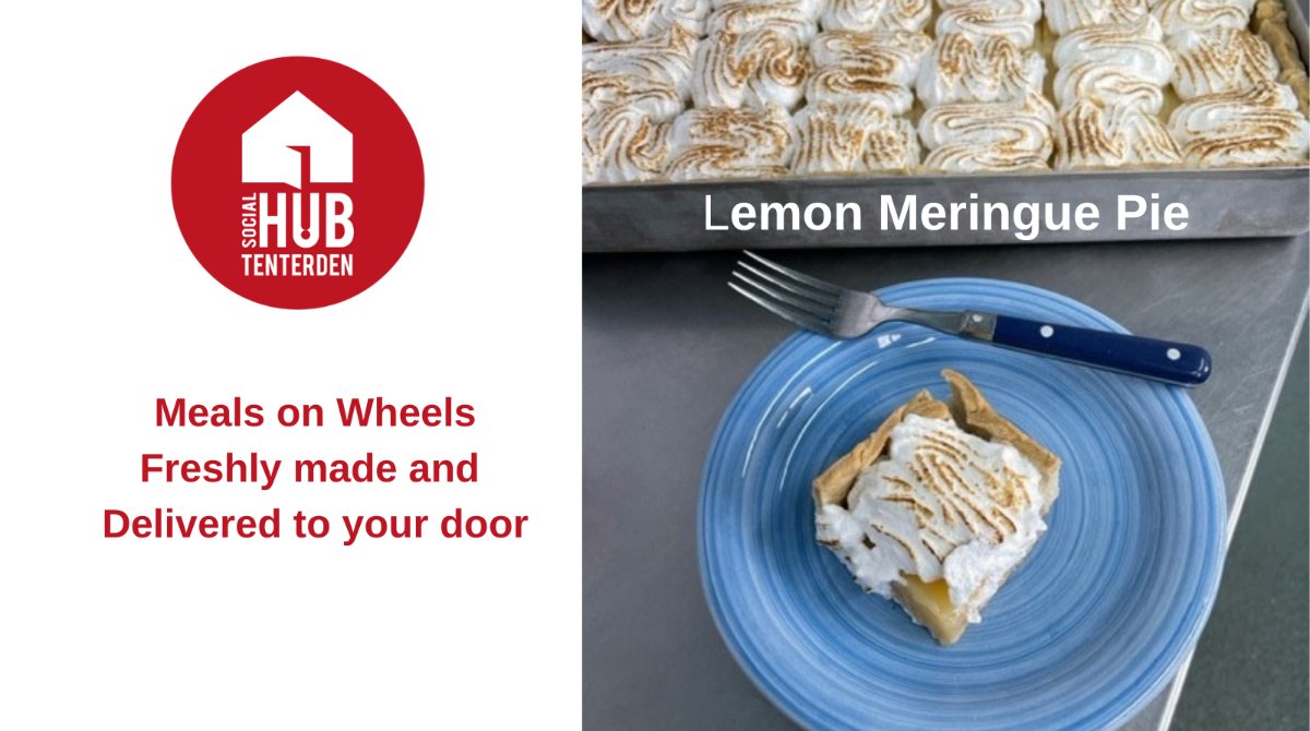 What's on our meals on wheels menu today? Lemon Meringue Pie, freshly made on the premises and delicious. Call us now for our amazing menu choices delivered direct to your door 01580 762882 #tenterden #charity #food