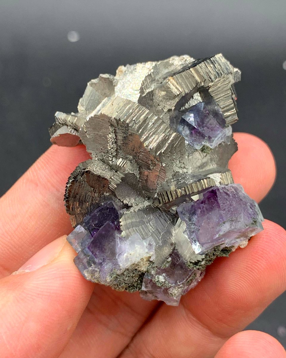 GeologyTime's tweet photo. Highly lustre metallic-gray arsenopyrite crystals, which are nicely complemented by bi-colore zoned fluorites.

Yaogangxian Mine, Yaogangxian W-Sn ore field, Yizhang Co., Chenzhou, Hunan, China

Photo: Jingnanzhang

#minerals https://t.co/bohmg6O8jt