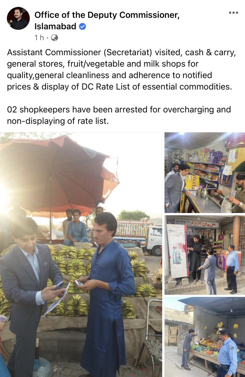 aneelsaeed's tweet photo. From #pricechecking to #lawandorder
@dcislamabad @ICTA_GoP @rmwaq @ICT_Police @CDAthecapital @DirectorateSCT @TheReview_PK @aliimranabbasi https://t.co/PoaXvGf9hZ