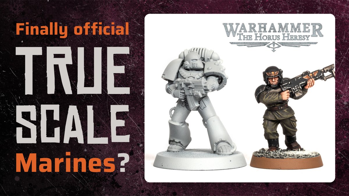 stahly_top's tweet photo. I heard you like #TrueScaleMarines? Then check out my animated scale comparison for the new #HorusHeresy #MkVI Space Marine Legionaries: 🔴https://t.co/SxKBY8p9hi🔴
They stand a head taller than #Cadians and #DeathKorps!
#taleofpainters #30k #Warhammer30k https://t.co/CrM0ziFvG6