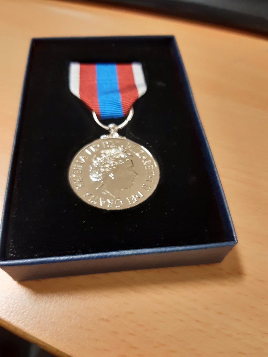 MPSBeckenham's tweet photo. PCSO Charles has been on foot patrol today.  Carried out some community engagement at the community cafe at St Mary's Church.  Also assisted a phone theft victim in Bromley High  Street.  I also collected my Queen's Platinum Jubilee Medal. https://t.co/iS5KQBlp1c
