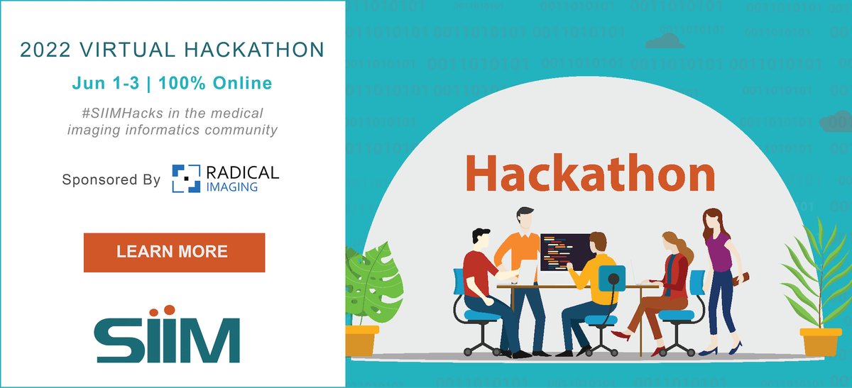 ⌨️ All you need to attend the SIIM Hackathon is a computer and Internet connection. No ✈️ nor 💳️ needed - it is taking place virtually and costs nothing. 👏️
Jun 1 - 3 | 100% Online | #SIIMHacks
ecs.page.link/FfxAB
Sponsored by <a href="/RadicalImaging/">Radical Imaging LLC</a>