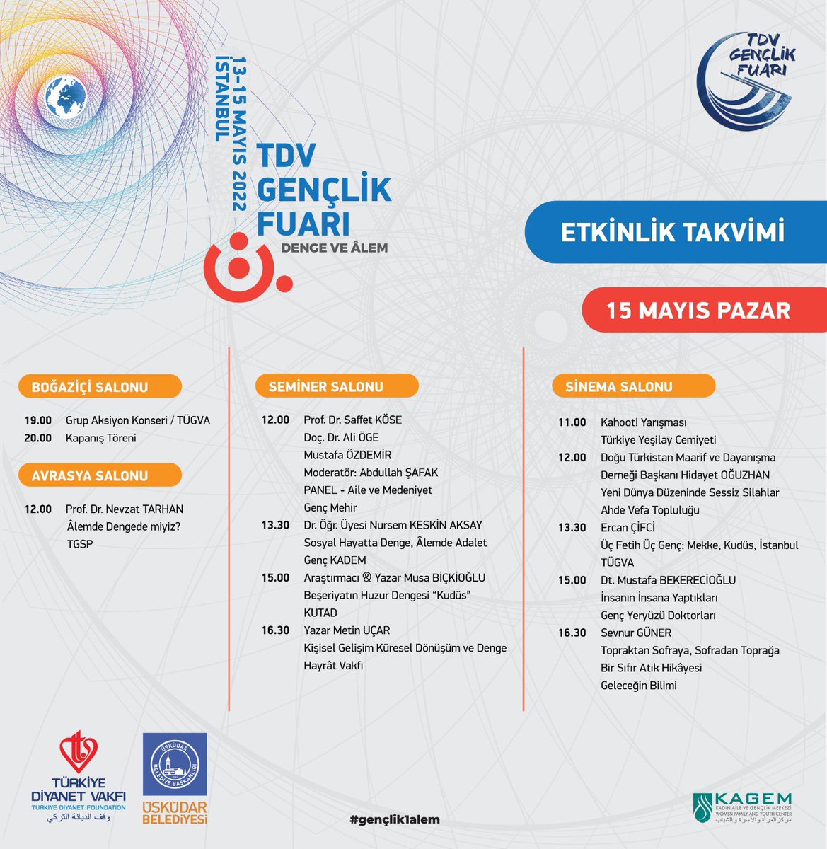 TDVKAGEM's tweet photo. Haydi Gençler, bu fuar çok konuşulacak!

Birbirinden farklı etkinliklerin yer aldığı TDV Gençlik Fuarı İstanbul'a damgasını vurmaya hazırlanıyor. 

13-15 Mayıs 2022 | Üsküdar Bağlarbaşı Kongre ve Kültür Merkezi İSTANBUL 

#gençlik1alem https://t.co/p7eGtulqZO