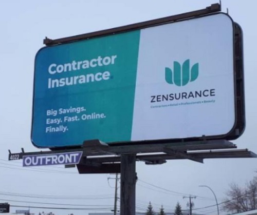 zensurance's tweet photo. Our spiffy-looking billboards are springing up across #Calgary! Have you seen them? 🤠
#yyc #yycsmallbusinesses #yycsmallbusiness #yycshoplocal #businessinsurance #CalgaryBusiness https://t.co/GmIL5l9tN8