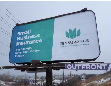 zensurance's tweet photo. Our spiffy-looking billboards are springing up across #Calgary! Have you seen them? 🤠
#yyc #yycsmallbusinesses #yycsmallbusiness #yycshoplocal #businessinsurance #CalgaryBusiness https://t.co/GmIL5l9tN8