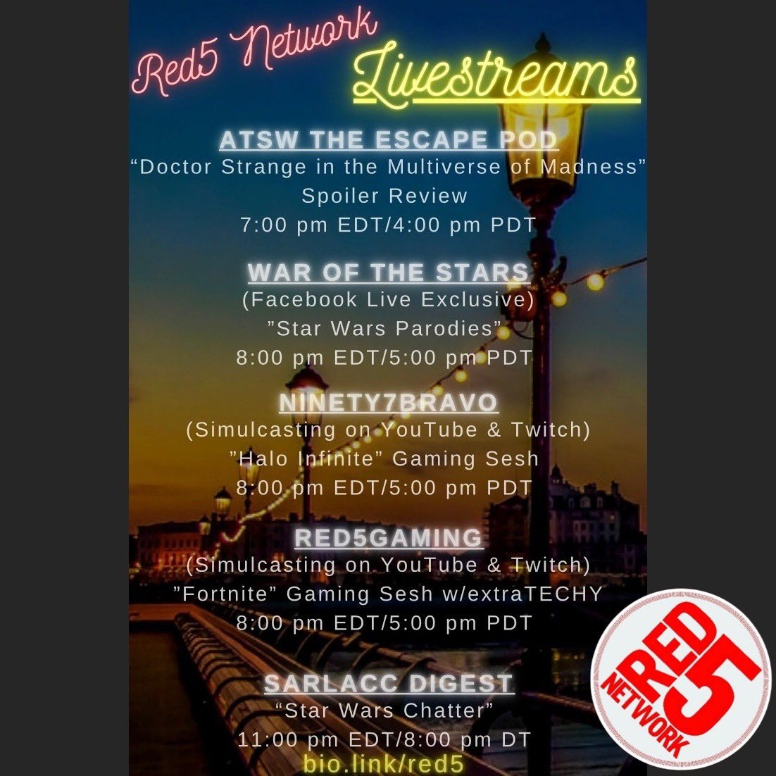 YOUR Red 5 Network tweet media