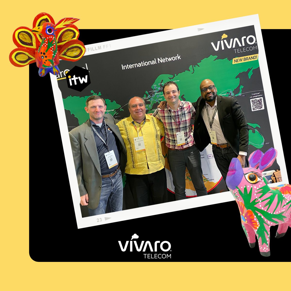 GrupoVivaro's tweet photo. ¡Los hombres de amarillo en acción! 😎
Así terminó nuestro primer día en #ITW2022, compartiendo con colegas extraordinarios.

¡No te quedes sin tu alebrije! Estaremos aquí hasta el 12 de mayo. 🙌🏻

Visítanos hoy  👉  Booth 1505 📍 https://t.co/KfeECb2pyt