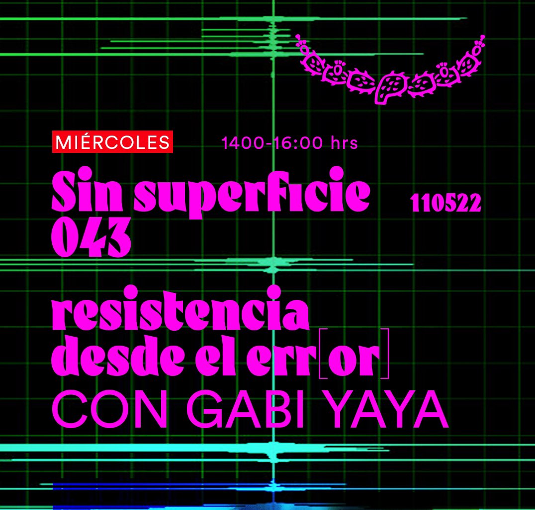 leenalee__'s tweet photo. Resistir desde el err[or] 

Gabi Yaya [@agyaya] es compositora y docente argentina.

Hoy en #SinSuperficie nos presenta sonidos que se resistieron a ser codificados dentro de las convenciones compositivas.

Sintoniza @radionopal 

Una Colaboración con: @En_TiempoReal https://t.co/NzMTkGOlsr