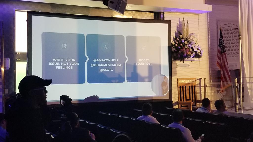 AmazonASGTG's tweet photo. Tweet escalation order being discussed at #asgtg22 @amazon sellers @AmazonASGTG @amznsellerhelp and @dharmeshmehta https://t.co/eaRCAT5sVm